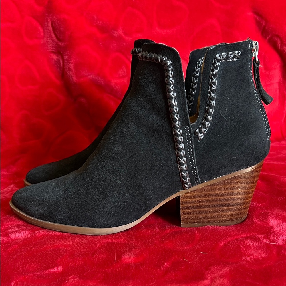 Dolce Vita Black Suede Ankle Booties